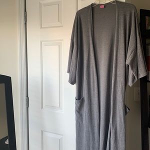 Grey Lounge Wear Cardigan